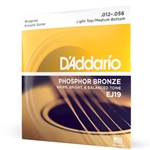 D'Addario EJ19 Phosphor Bronze Acoustic Guitar Strings, Bluegrass, 12-56