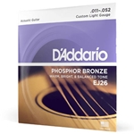 D'Addario EJ26 Phosp Bronz Acoustic Guitar Strings 11-52