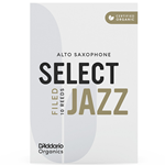 Select Jazz Organic Filed Alto Reeds 3 Med 10pk