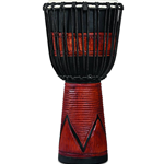 LP Djembe World Beat Wood Art Large Black & Brown