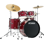 Tama Imperial Star 5 Piece Drum Set Complete Candy Apple Mist