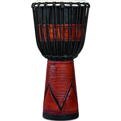 LP Djembe World Beat Wood Art Large Black & Brown