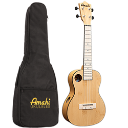 Amahi Bamboo Concert Uke Offset Hole