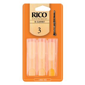 Rico Clarinet Reeds 3 Pack Strength #2, #2.5 or #3