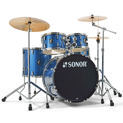 Sonor AQX Stage Drum Set Blue Ocean Sparkle Complete