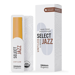Rico Select Jazz Unfiled Bari Sax Reeds 2S 5pk