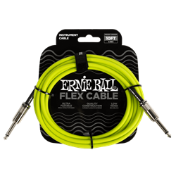 Ernie Ball Flex 10ft Instrument Cable Green