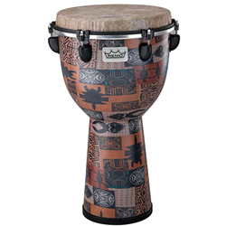 Djembe 12" Remo Apex Tunable Orange Kinte Kloth