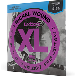D'Addario EXL120-7 Electric 7 String Guitar Strings