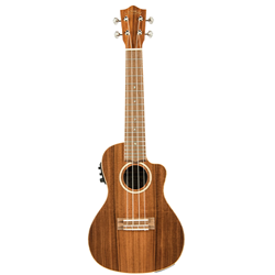 Lanikai All Solid Morado Concert Cutaway Ac Electric Ukulele