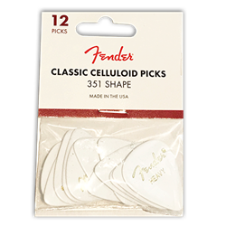 Picks Fender 12 Med White