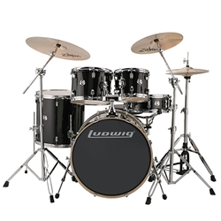 Ludwig Element Evolution Drum Set Fully Assembled Black